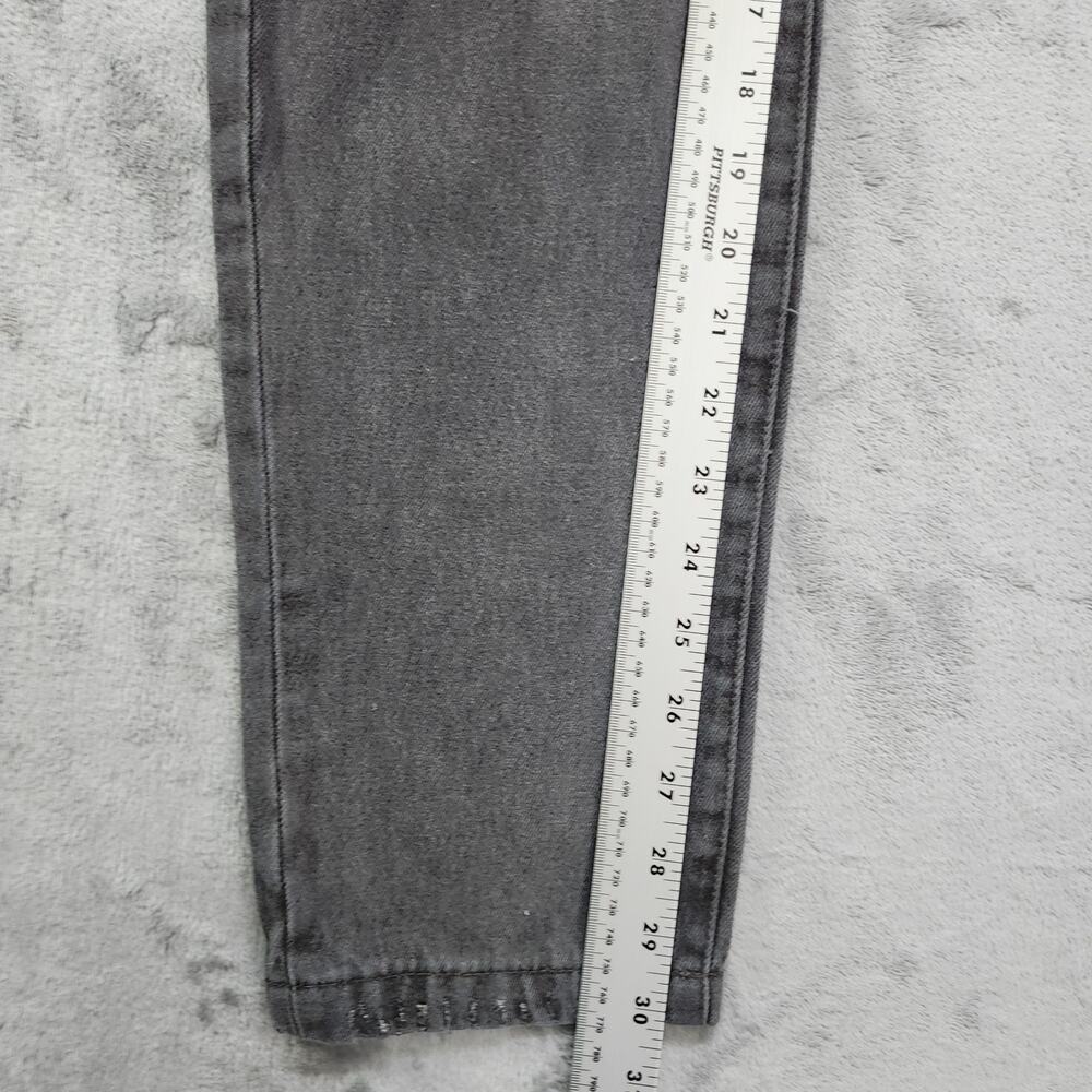 RSQ Jeans Womens Size 25 Gray 90s‎ Jean High Rise Tapered Leg Distressed Relaxed - Picture 11 of 13